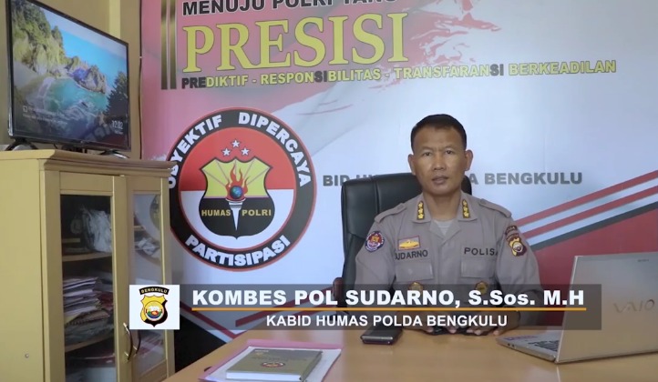 Kabid Humas Polda Bengkulu Kombes Pol Sudarno S Sos MH  